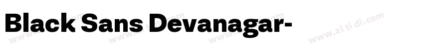 Black Sans Devanagar字体转换